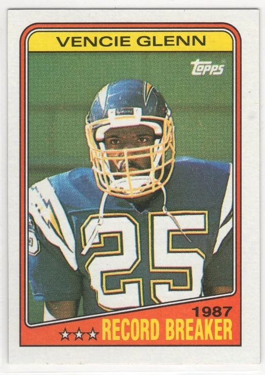 1988 Topps VENCIE GLENN card #2 - Image 1 of 2