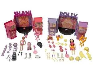 2002 Mattel Polly Pocket Rock N Pop Polly, Shani Stages 50+ Pcs Read Description - Picture 1 of 5