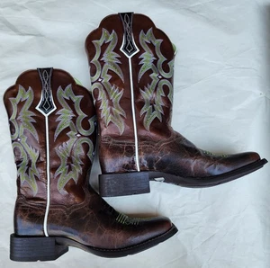 Ariat Womens Tombstone Cowboy Western Boots Square Toe Leather 8 B 10005867 - Picture 1 of 10
