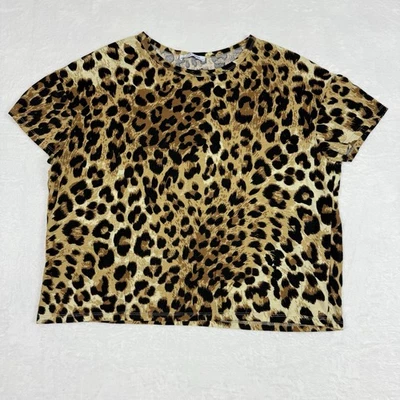 Camisa Zara Trafaluc Top Cuadrado Para Mujer Mediana Guepardo Estampado Completo Manga Corta Foto 1 de 4