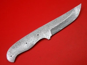 Custom Handmade Rain Drop Pattern Damascus Hunting Knife Blade Blank S529 - Picture 1 of 10