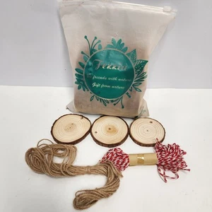 30 Pcs Wood Slices with Bark - Picture 1 of 3