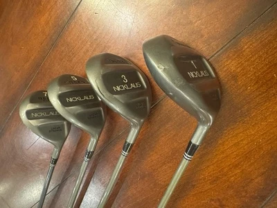 Nicklaus Golf Clubs Driver 1,3,5,7 Wood Set All Original Headcover 80-94 Mph  - Image 1 of 4