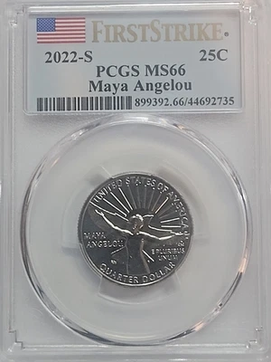 2022 S 25c Maya Angelou American Women Quarter NGC MS66 First Strike - Image 1 of 4