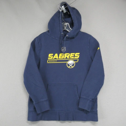 Buffalo Sabres Adult L Hoodie Sweater Blue Yellow Hockey NHL Pullover Fanatics Cover