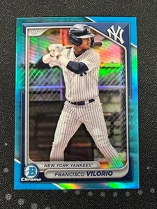 2024 Bowman Draft Chrome #BDC-107 Francisco Vilorio blu cielo rifrattore Yankees - Foto 1 di 1