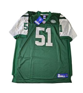 New York Jets Jonathan Vilma Reebok NFL Green Football Jersey Men's Size 56 NWT
