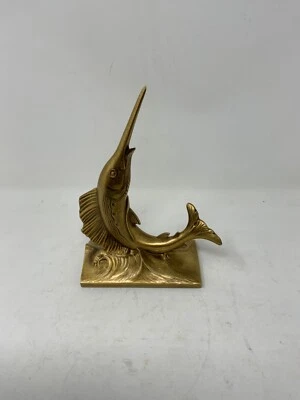 Bronze Sailfish Philadelphia Manufacturing Book End Paperweight Pre-Owned Free S - image 1 of 4