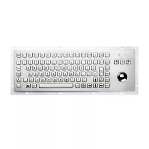 IP65 Kiosk Metal Industrial Keyboard With Trackball Stainless Steel USB Keypad - Picture 1 of 12