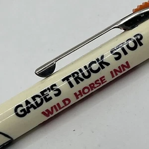VTG Scripto Pen Gade's Truck Stop Wild Horse Inn Whitie & Mildred Pine Bluffs WY - Picture 1 of 9