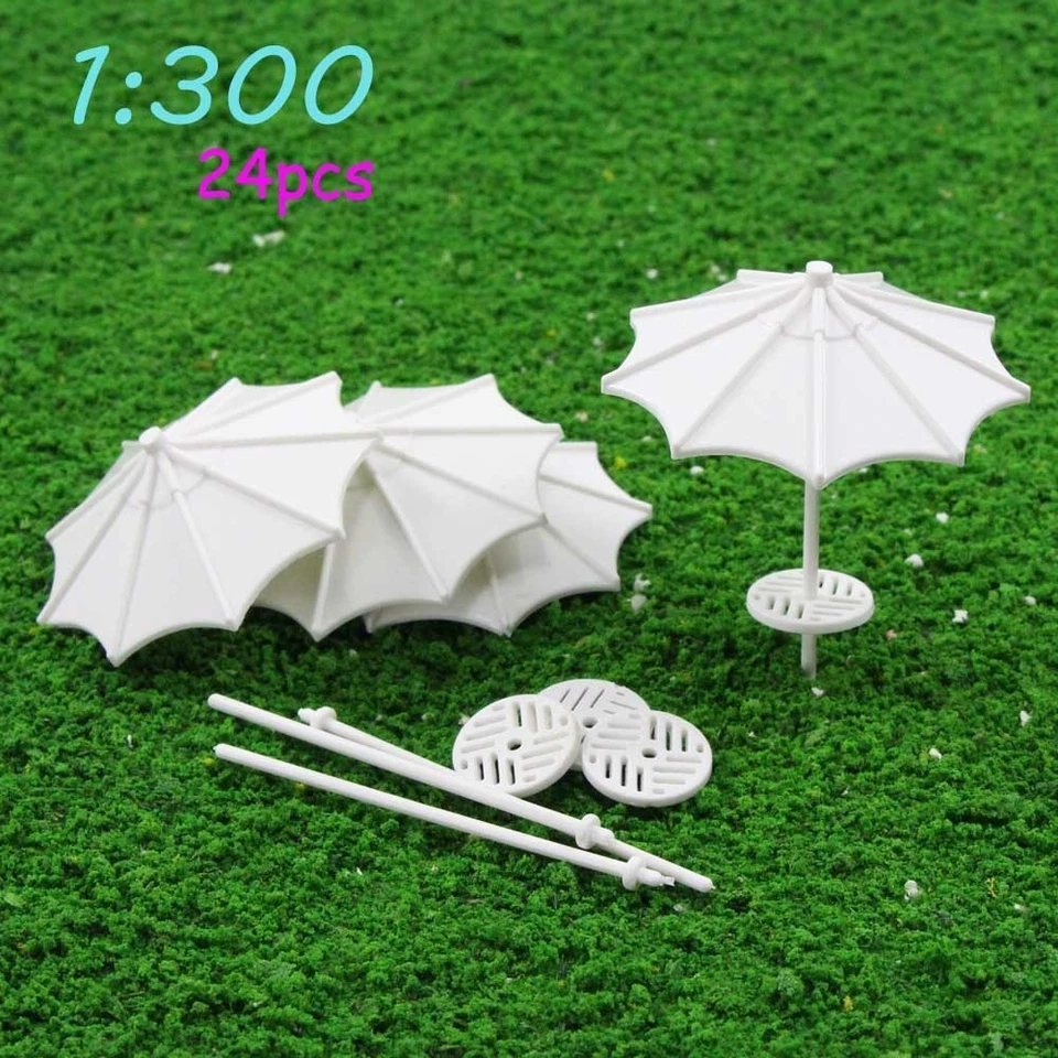 TYS03300 24pcs  1:300 Z Scale DIY parasol Model Railway Vertical Common Gifts - Image 1 of 1
