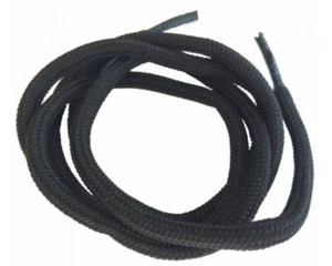 Black round thick shoelaces - best boot shoelaces and jordan 1 shoelaces - Picture 1 of 2