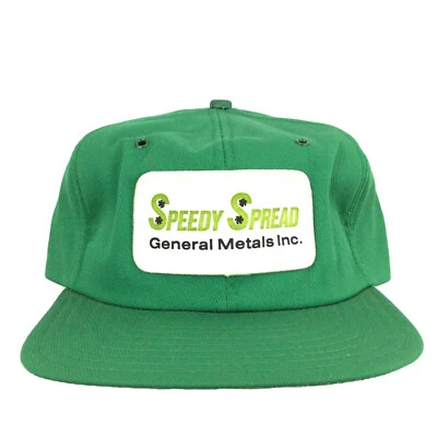 Vtg Speedy Spread General Metals Patch Cap Logo Snap Back Trucker Baseball Hat - Image 1 of 4