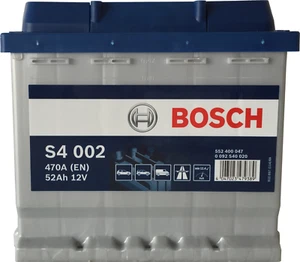 BATTERIA AUTO BOSCH SILVER 52AH 470A 12V POLO + DESTRO DX 0092S40020 207x175x190 - Foto 1 di 9