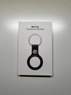 NWT FREE SHIPPING Apple FineWoven Key Ring for AirTag - Black SEALED - Image 1 of 4