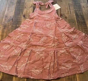 Dot Dot Smile size 8/10 girls Whimsical Terracotta Tie Tiered Dress New - Picture 1 of 5