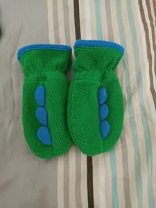 Baby handschuhe. Dino Handschuhe. 1-3Jahre. Fleece Handschuhe. Grün Gloves Baby - Bild 1 von 2