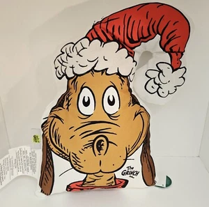 NEU Neu mit Etikett The Grinch Max Hundekopf Dekokissen 14 Zoll Hobby Lobby 2022 - Bild 1 von 6