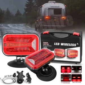Kit de luces traseras LED magnéticas inalámbricas para remolque de 2X-7 pines para remolque; camión automotriz - Imagen 1 de 14