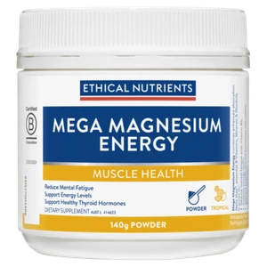 Ethical Nutrients Mega Magnesium Energy Powder 140g Muscle Health - Picture 1 of 4