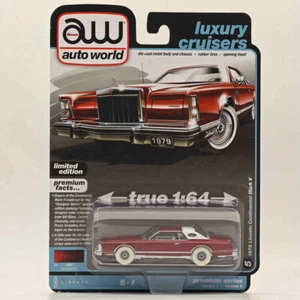 CHASE Auto World 1/64 Lincoln Continental Mark V 1979 Ultra Red Diecast Models