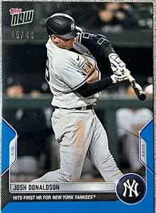 2022 Topps MLB NOW #62 Josh Donaldson 1st Yankee HR - # 45/49 ¡Envío gratuito! - Imagen 1 de 2