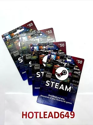 Cartões-presente Steam Valve de US$ 50 (4) total de US$ 200 US$ USD - Imagem 1 de 2