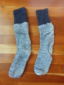 Wool Blend Thick Socks Adult Men's Women's Winter Navy Blue Heathered - Picture 1 of 12