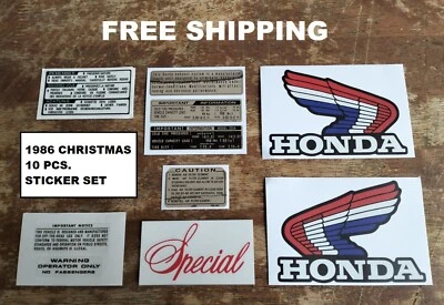 JUEGO DE PEGATINAS ESPECIALES NAVIDAD HONDA MONKEY Z50 RD R BIKE MINI TRAIL CUSTOM 1986 Foto 1 de 4