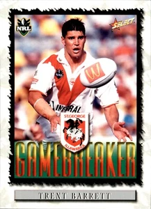 NRL Rugby League Select Classic Trade Gamebreaker Card DRAGONS TRENT BARRET - Picture 1 of 2