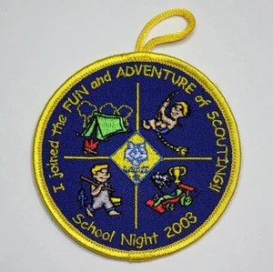 2003 BSA Cub Scout Join Scouting School Night Patch BSA CM068. - Imagen 1 de 3