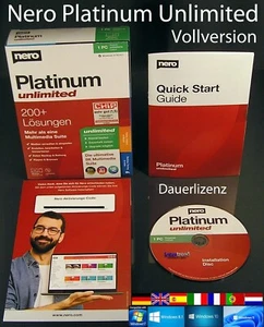Nero Platinum Unlimited (2023) boîte version complète + CD 8K suite multimédia dans son emballage d'origine neuf - Photo 1/24