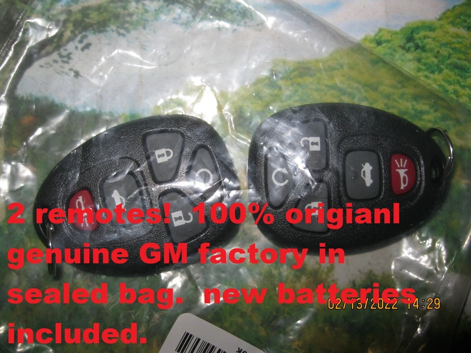 2x New 15912860 OEM 06/16 DTS Impala Lucerne Monte Carlo Remote Transmitter Fob - Image 1 of 4