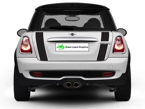 Black with White Border Laminated Boot Stripes for Mini Cooper R56 2007-2013 - Picture 1 of 2