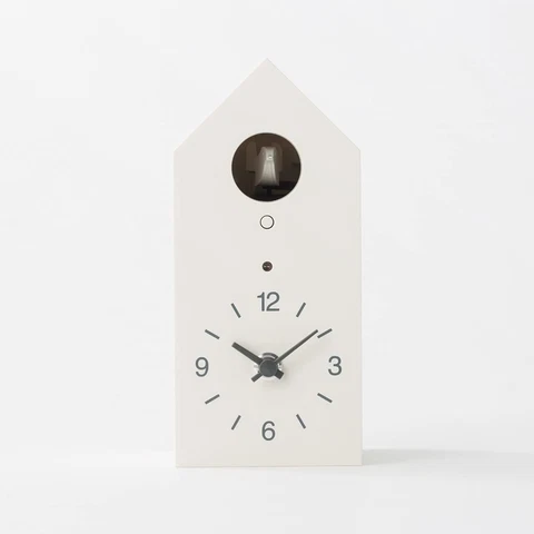 MUJI Cuckoo Clock, White, Medium Cover