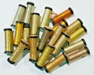 Kreinik 1/16 in Ribbon 5 m Spools You Choose Colors Polyester Metallic - Image 1 of 4