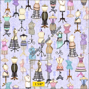 QT DAN MORRIS "TAILOR MADE" #27337-L MANNEQUINS SEWING FABRIC PRICED PER 1/2 YD - Picture 1 of 2