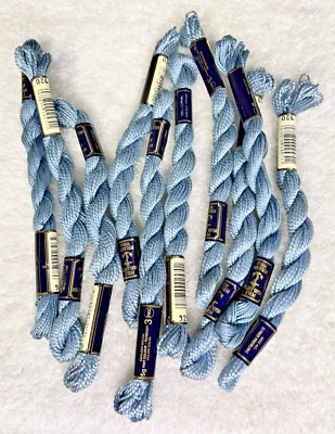 10 MINT Anchor Perle Pearl Cotton #920 Blue Embroidery Floss Vintage Skein - Image 1 of 3