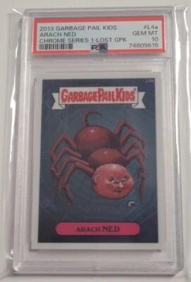 2013 Topps Chrome LOST GPK Garbage Pail Kids L4a ARACH NED  PSA 10 POP8 - Image 1 of 3