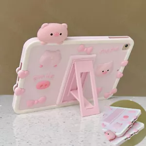 For IPad 7 8 9 10.2 Pro 11 Tablet Cases Cute Cartoon Soft Silicon Stand Cover - Picture 1 of 8