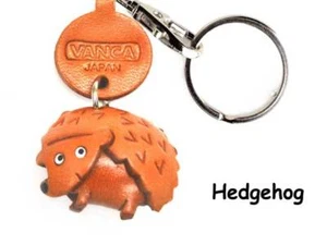 Hedgehog Handmade 3D Leather Animals Keychain *VANCA* Made in Japan #56227 - Picture 1 of 11