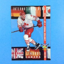 1994 Classic #LP17 Brett Lindros Pro Hockey Prospects International Heroes NM