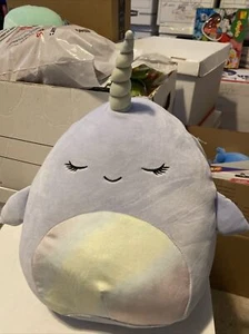 Squishmallows 11” Naomi Narwhal Summer Sealife Squad Squishmallow - Picture 1 of 8
