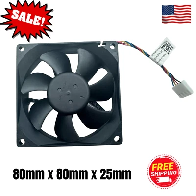 8025 80mm x 80mm x 25mm Cooler Cooling CASE CPU Fan PWM 0.5A 4Pin - Image 1 of 4