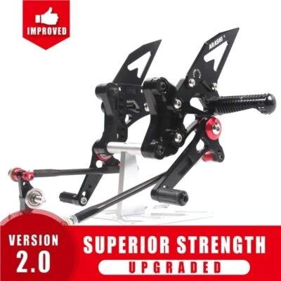 CNC Rearsets Foot Pegs For Ducati 1198 1198S 1198R 2010-2012 / 848 EVO 2011-2013 - Image 1 of 4