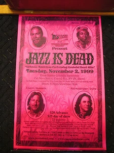 Orig JAZZ IS DEAD Tribute Band GREATFUL DEAD Poster 1999 Cal-Neva Resort VINTAGE - Picture 1 of 2