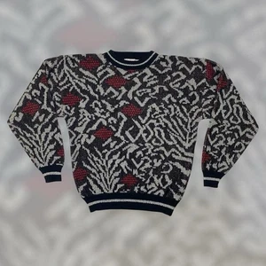 Vintage 80er 90er In Private Abstract Print Pullover Strickpullover Erwachsene S Mehrfarbig - Bild 1 von 5