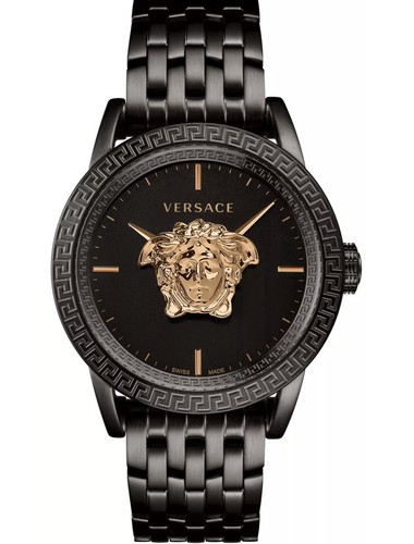 Orologio Versace Palazzo Impero Nero Uomo Bracciale Svizzero $1695 00