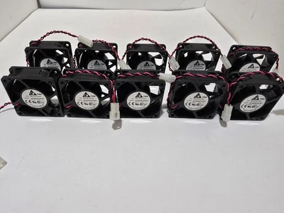 10 - Delta AFB0624HH Fan DC Brushless 60X60X25MM Axial Fan DC 24V 0.14A 2 Wire - Image 1 of 4