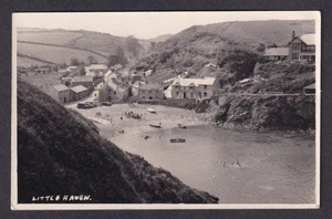Wales Pembrokeshire Haverfordwest LITTLE HAVEN gebraucht 1952 RPPC Echtfoto Postwagen - Bild 1 von 2